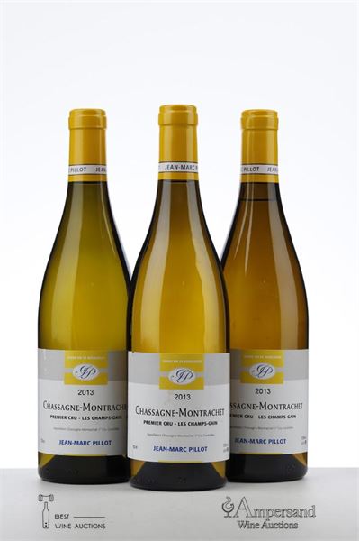 CHASSAGNE MONTRACHET BLANC LES CHAMPS GAIN 2013 - Jean Marc Pillot - 3 Bottles