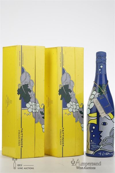 TAITTINGER COLLECTION LICHTENSTEIN 1985 - Taittinger - 2 Bottles - Oc 1