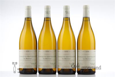 CHASSAGNE MONTRACHET BLANC LA MALTROYE 1996 - Verget - 4 Bottles