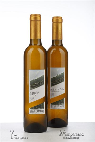MIXED ARVOIS 2003 - Benoit Dorsaz  - Arvinne de Fully Les Perches + Viognier de Fully - 2 x 0,50 Ltr