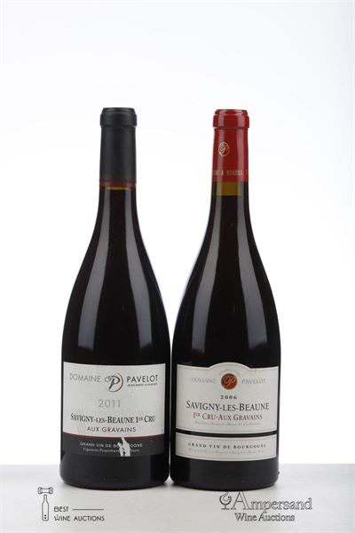 SAVIGNY LES BEAUNE AUX GRAVAINS 1*2006 + 1*2011  - Jean Marc Pavelot - 2 Bottles