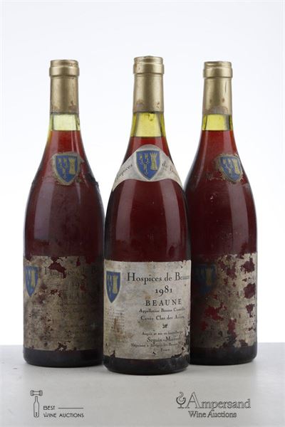 HOSPICES DE BEAUNE BEAUNE CUVEE CLOS DES AVAUX 1981 - Seguin Manuel - 3 Bottles