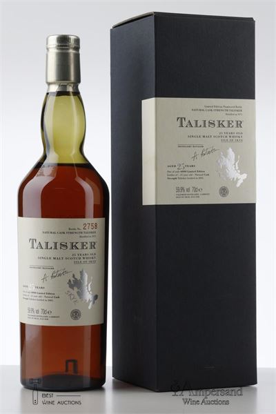 1975 TALISKER 25 Y CASK STRENGTH  - Talisker pre 2011 release - Bottled in 2001 - One of only 6000 Limited Edition - Bottle n°2758 - 1 Bottle - Oc 1