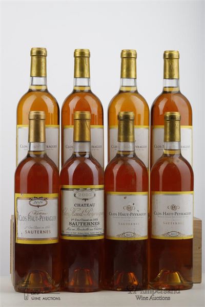 CLOS HAUT PEYRAGUEY 1*2002 + 1*2005 + 6*2007   - Mc - 8 Bottles