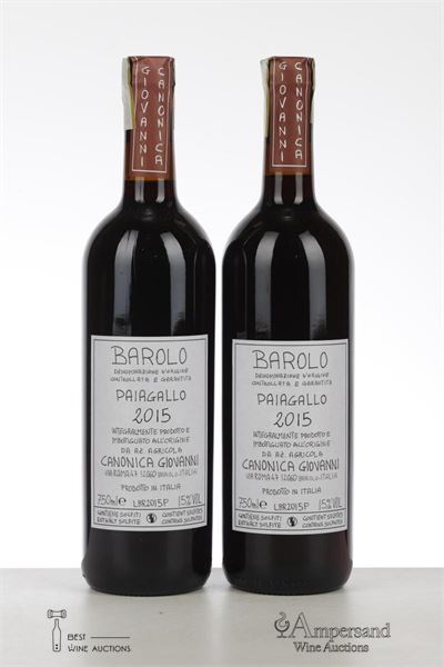BAROLO PAIAGALLO 2015 - Canonica - 2 Bottles