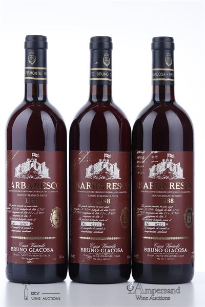 BARBARESCO RISERVA SANTO STEFANO 1988 - Bruno Giacosa - 3 Bottles