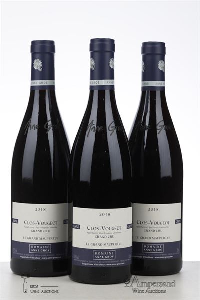 CLOS VOUGEOT LE GRAND MAUPERTUI 2018 - Anne Gros - 3 Bottles