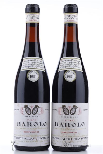 BAROLO MONFORTE E PERNO RISERVA SPECIALE 1961 - Aldo Conterno  - 2 Bottles
