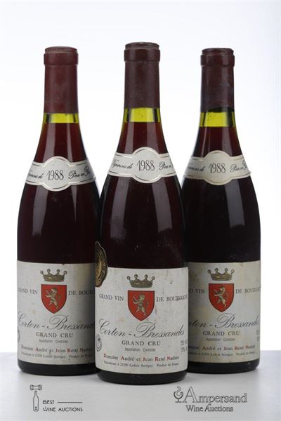 CORTON BRESSANDES 1988 - Andre et Jean Rene Nudant - 3 Bottles