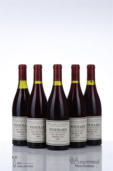 POMMARD LES RUGIENS 1989 - De Courcel - 5 Bottles