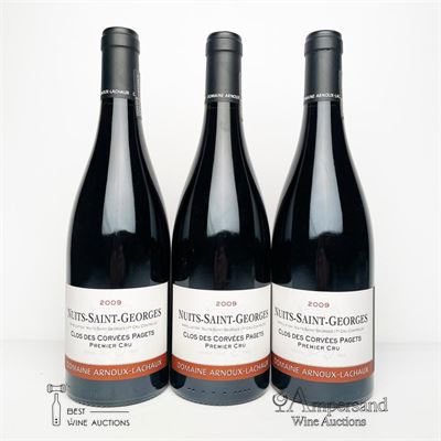NUITS ST GEORGES CLOS DES CORVEES PAGETS 2009 - Arnoux Lachaux - 3 Bottles
