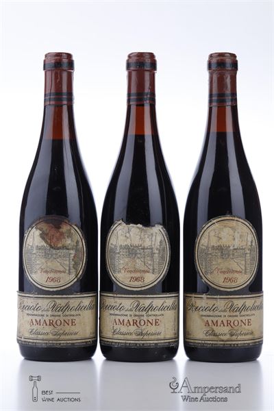 AMARONE DELLA VALPOLICELLA CLASSICO SUPERIORE RECIOTO 1968 - Bertani - 3 Bottles