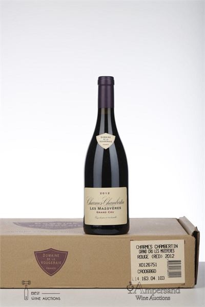 CHARMES CHAMBERTIN LES MAZOYERES 2012 - Domaine de la Vougeraie - 6 Bottles - Oc 6