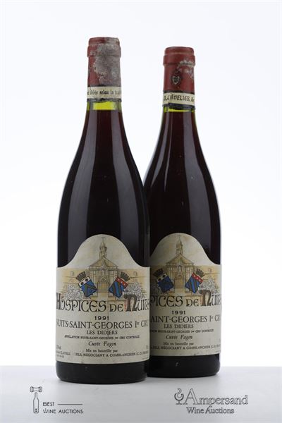 HOSPICES DE NUITS NUITS ST GEORGES LES DIDIERS CUVEE FAGON 1991 - Clavelier - 2 Bottles