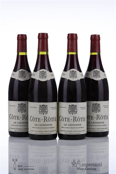 COTE ROTIE LA LANDONNE 1991 - Rene Rostaing - 4 Bottles
