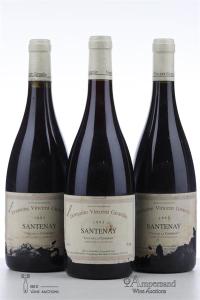 SANTENAY CLOS DE LA CONFRERIE 1993 - Vincent Girardin - 3 Bottles