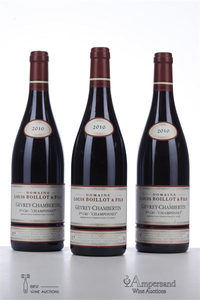 GEVREY CHAMBERTIN  CHAMPONNET 2010 - Louis Boillot - 3 Bottles
