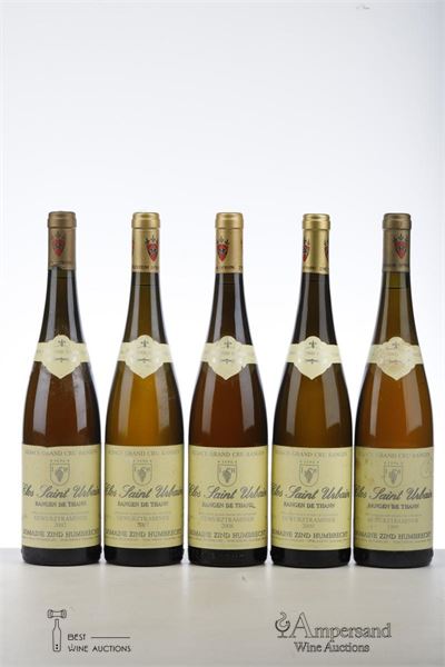 GEWURTZTRAMINER CLOS ST URBAIN RANGEN DE THANN 1*1999 + 1*2002 + 1*2007 + 1*2008 + 1*2009  - Zind Humbrecht - 5 Bottles