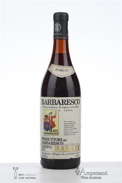 BARBARESCO RISERVA RABAJA 1978 - Produttori del Barbaresco - 1 Bottle