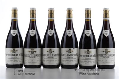 CHAMBERTIN CLOS DE BEZE Armand Rousseau 2001 - 6 Bottles