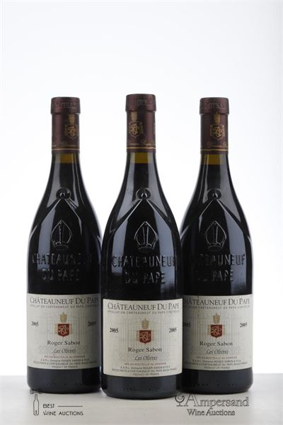 CHATEAUNEUF DU PAPE LES OLIVETS 2005 - Roger Sabon - 3 Bottles