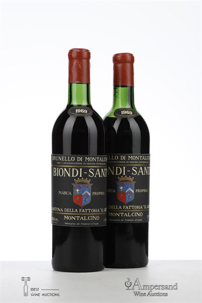 BRUNELLO DI MONTALCINO IL GREPPO 1969 - Biondi Santi - 2 Bottles