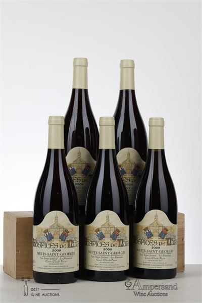 HOSPICES DE NUITS NUITS ST GEORGES LES ST JULIEN LES PLATEAUX CUVEE CLAUDE POYEN 2009 - Neg. G.Prieur - 5 Bottles