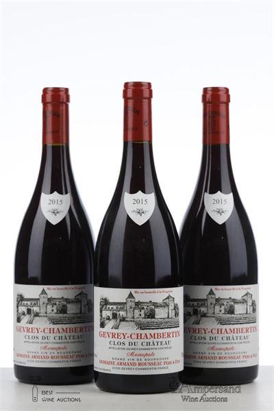 GEVREY CHAMBERTIN CLOS DU CHATEAU 2015 - Armand Rousseau - 3 Bottles