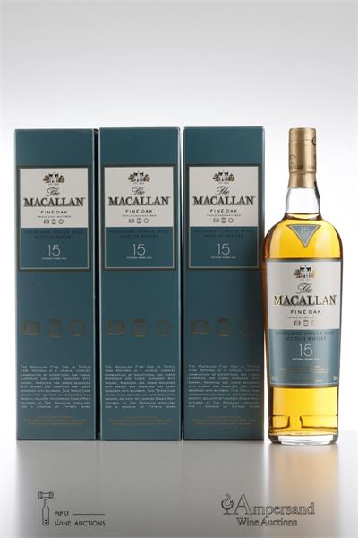 MACALLAN FINE OAK 15 Y TRIPLE CASK MATURED - Alc 43% - 3 Bottles - Oc 1