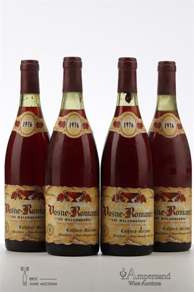VOSNE ROMANEE LES MALCONSORTS 1976 - Cathiard Molinier - 4 Bottles