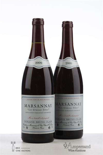 MARSANNAY LES GRASSES TETES 2009 - Bruno Clair - 2 Bottles