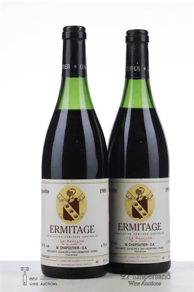 ERMITAGE ROUGE LE PAVILLON 1989 - Chapoutier - 2 Bottles