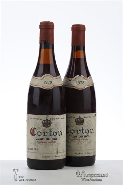 CORTON CLOS DU ROI 1978 - Georges Pollet - Mise Depas - 2 Bottles