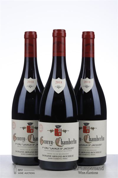 GEVREY CHAMBERTIN LAVAUX ST JACQUES 2018 - Armand Rousseau - 3 Bottles
