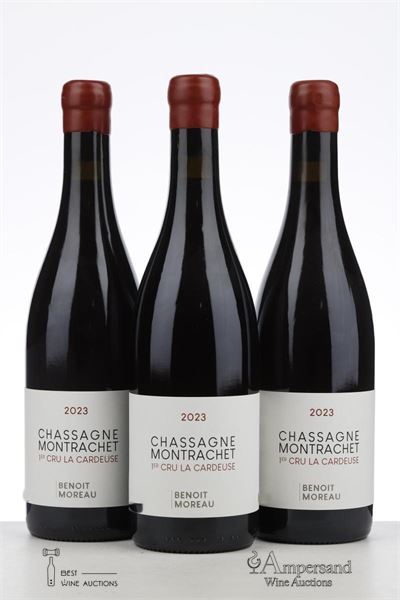 CHASSAGNE MONTRACHET ROUGE LA CARDEUSE 2023 - Benoit Moreau - 3 Bottles