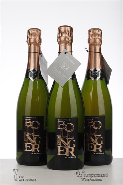 BOLLINGER LIMITED EDITION VINTAGE ROSE 2006 - Bollinger - 3 Bottles - Oc 1