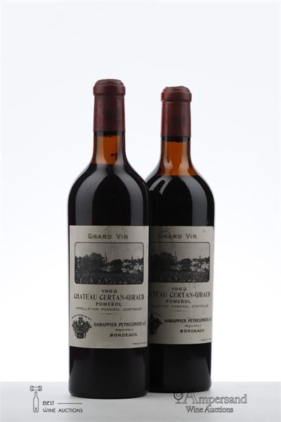 CERTAN GIRAUD 1962 - Hanappier Peyrelongue - 2 Bottles