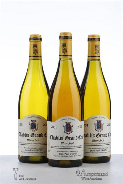 CHABLIS BLANCHOT 2001 - Jean Paul et Benoit Droin - 3 Bottles