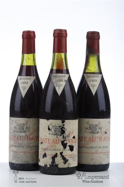 CHATEAUNEUF DU PAPE RAYAS 1989 - Reynaud - 3 Bottles