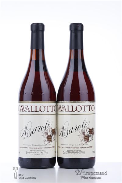 BAROLO RISERVA VIGNA COLLE SUD OVEST 1980 - Cavallotto - 2 Bottles