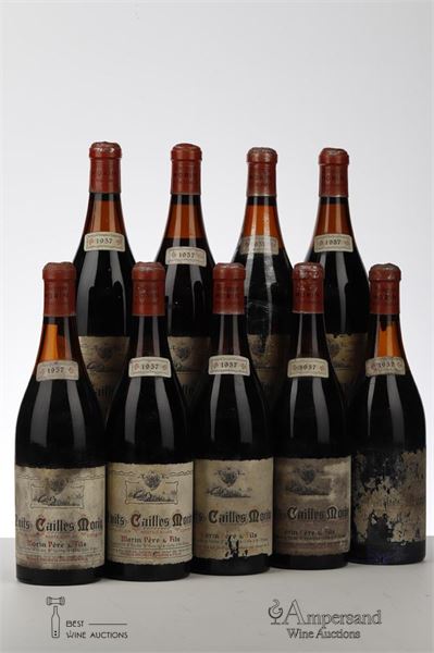 NUITS ST GEORGES LES CAILLES 1957 - Morin - 9 Bottles