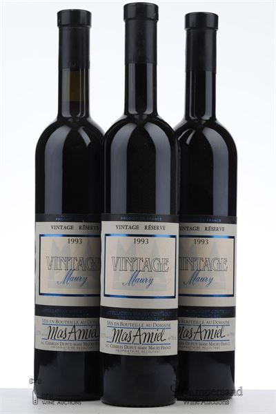 MAURY VINTAGE RESERVE 1993 - Mas Amiel - 3 Bottles