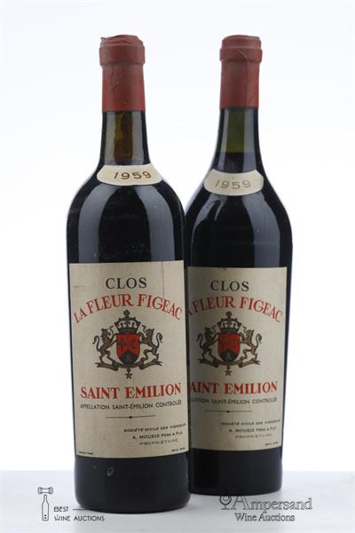 CLOS LA FLEUR FIGEAC 1959 - A. Moueix - 2 Bottles
