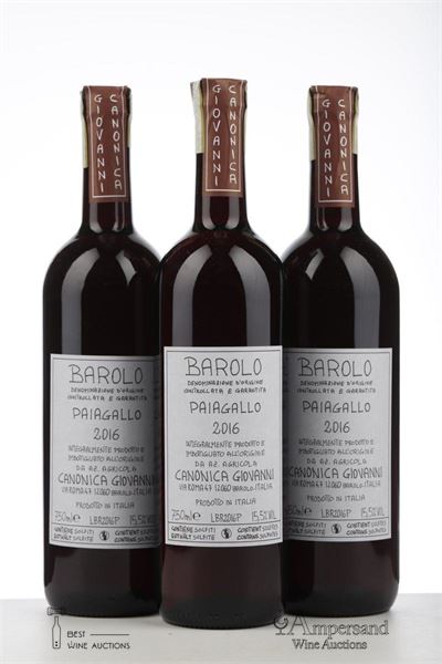 BAROLO PAIAGALLO 2016 - Canonica - 3 Bottles