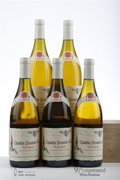 CHABLIS VAILLONS 2001 - Vincent Dauvissat - 5 Bottles