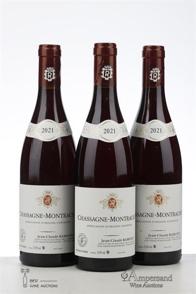 CHASSAGNE MONTRACHET ROUGE 2021 - Jean Claude Ramonet - 3 Bottles