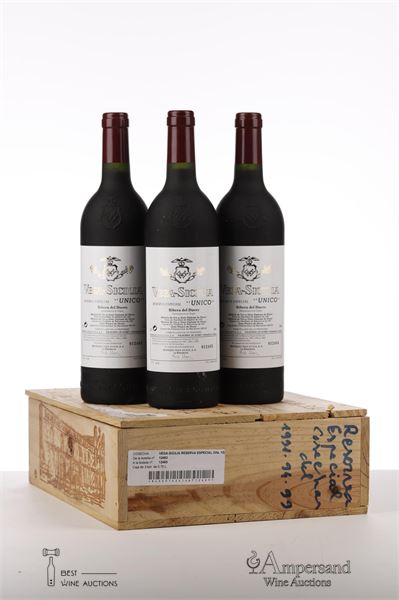 VEGA SICILIA UNICO RESERVA ESPECIAL NV - Vega Sicilia 1991 - 1994 - 1999 - 3 Bottles - Owc 3