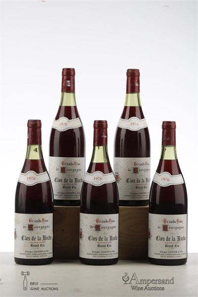 CLOS DE LA ROCHE 1976 - Georges Lignier - 5 Bottles