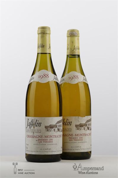CHASSAGNE MONTRACHET BLANC LES VERGERS 1988 - Jaffelin - 2 Bottles