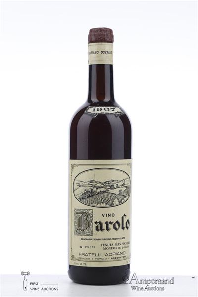 BAROLO TENUTA PIANPOLVERE 1967 - Adriano Fratelli - 1 Bottle
